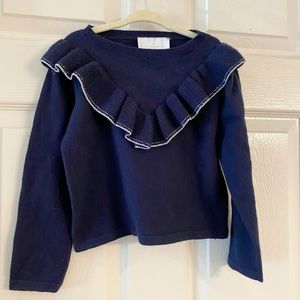 [Jacadi] Girls 4-5T Navy sweater